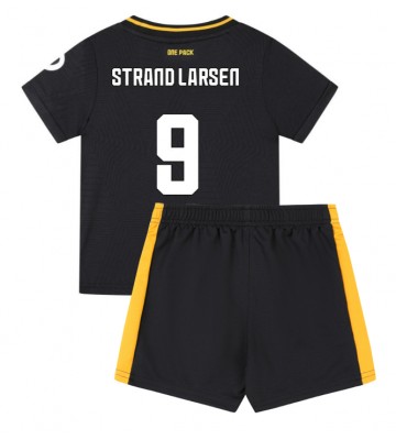 Wolves Jorgen Strand Larsen #9 Segunda Equipación Niños 2024-25 Manga Corta (+ Pantalones cortos)